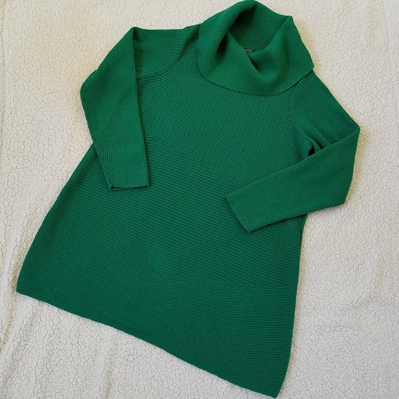 Alfani Sweaters - Alfani Woman Metallic Green Turtleneck Sweater